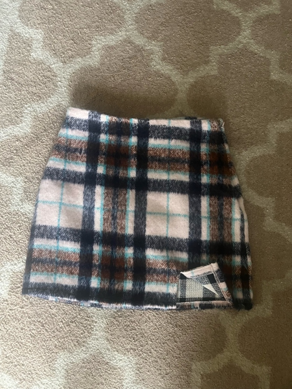 Francesca's Plaid Mini Skirt
